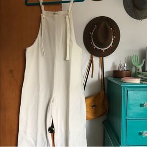 Madewell Texture & Thread Tie-Strap Overalls